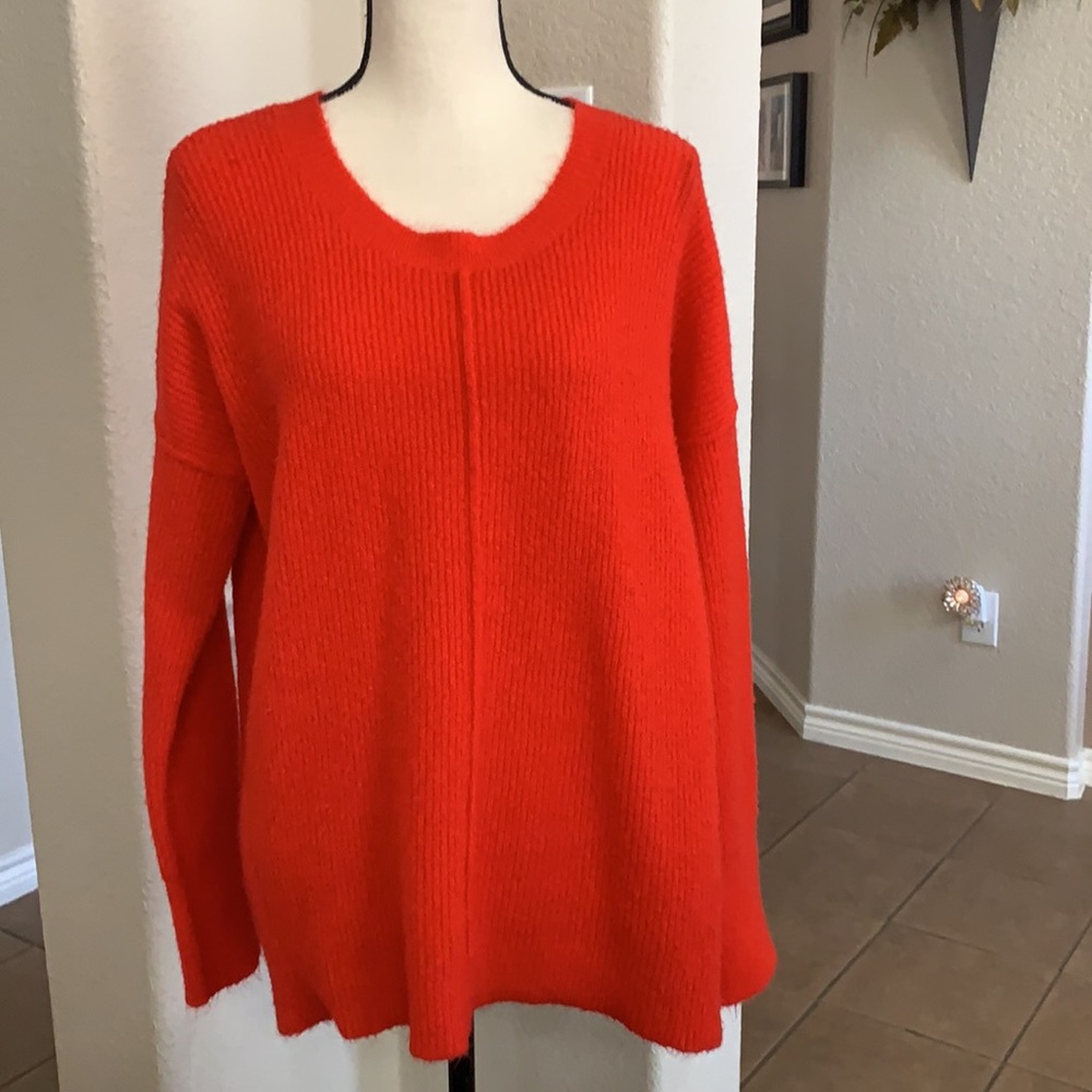 Pink Rose red knit sweater